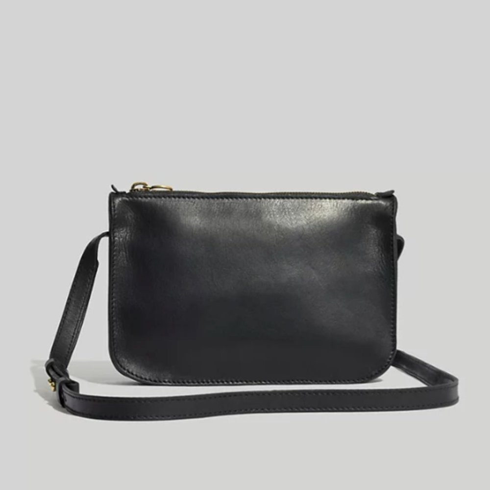Madewell Black Leather Crossbody Bag